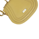 'CARMEL' Mustard Real Leather Shoulder Crossbody Bag