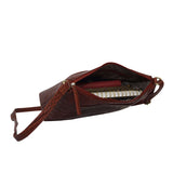 'CAROL' Red Croc Real Leather Designer Crossbody Shoulder Bag