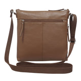 'CORI' Tan Pebble Grain Real Leather Crossbody Bag