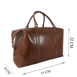 'CANNON' Tan Vintage Leather Holdall