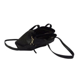 'DEBRA' Black Pebble Grain Real Leather Crossbody Shoulder Bag