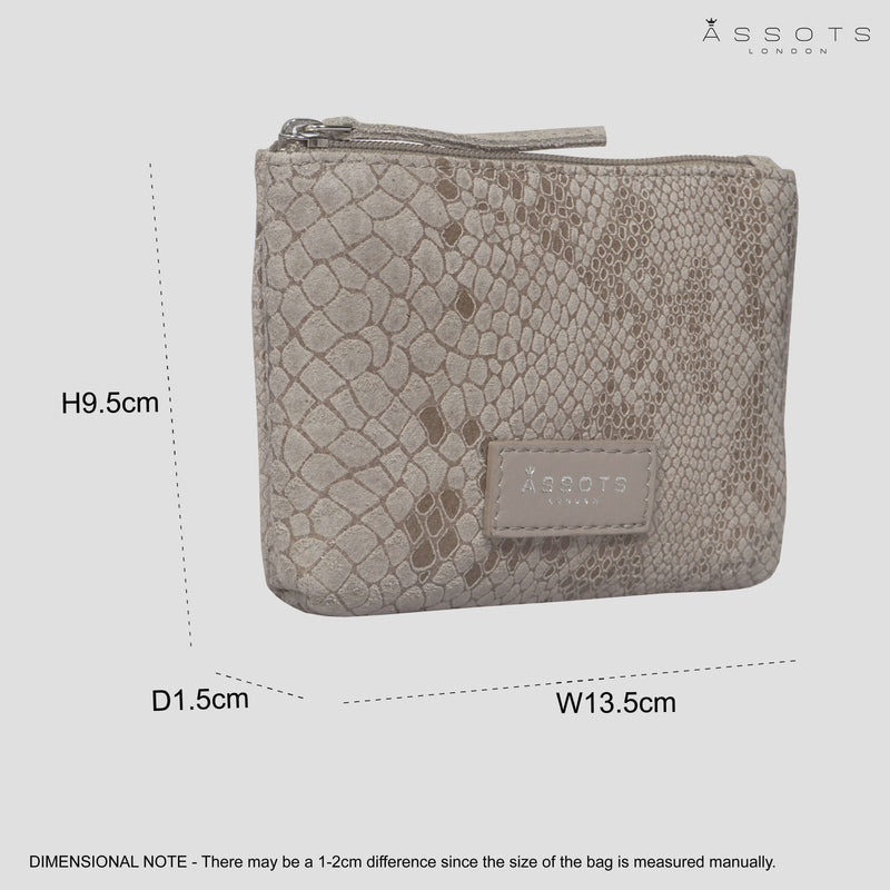 'DENISE' Nude Python Snake Real Leather Purse Wallet