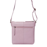 'EDITH' Pastel Pink Pebble Grain Leather Crossbody bag