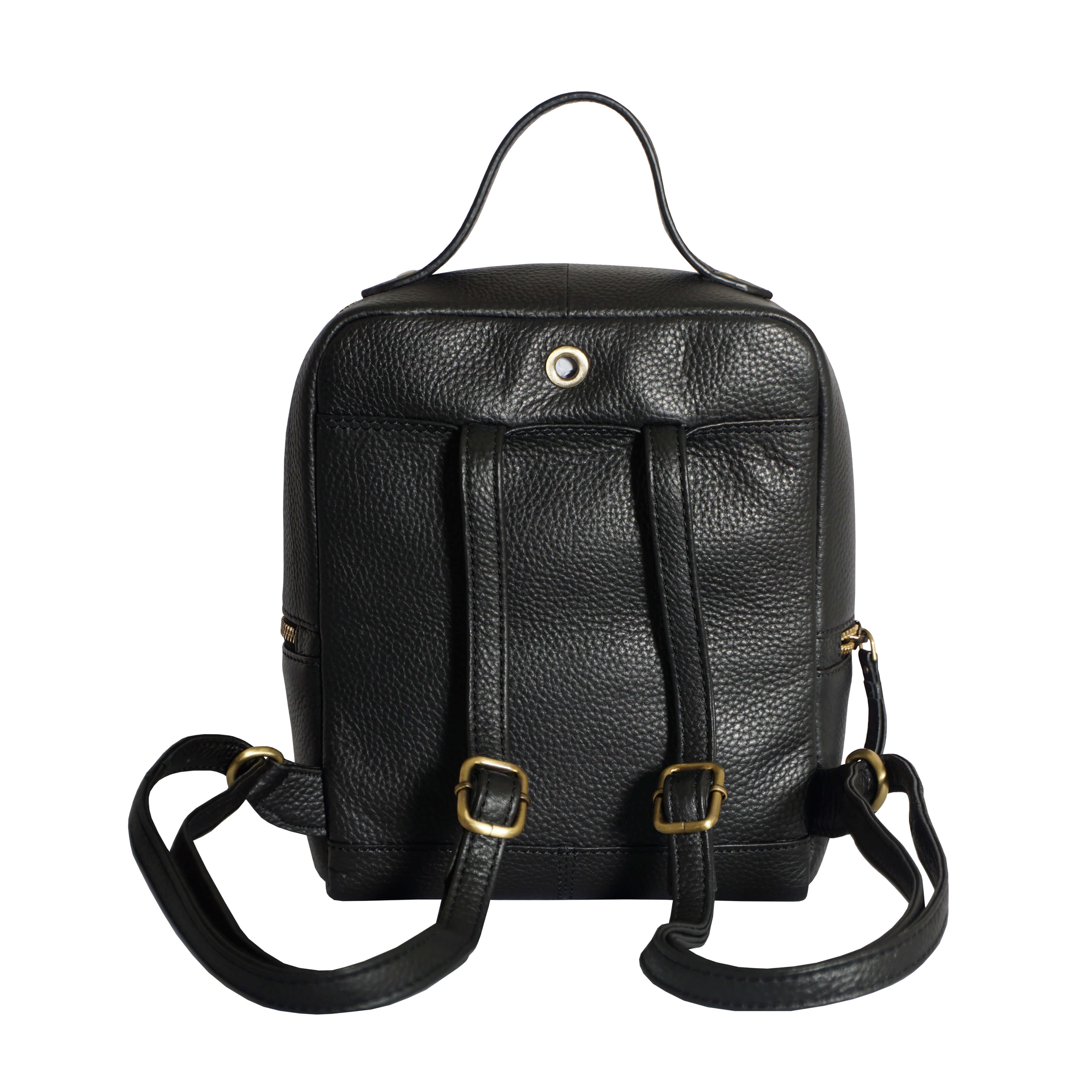 'ELLA' Black Mini Soft Real Leather Backpack for Women – Assots London