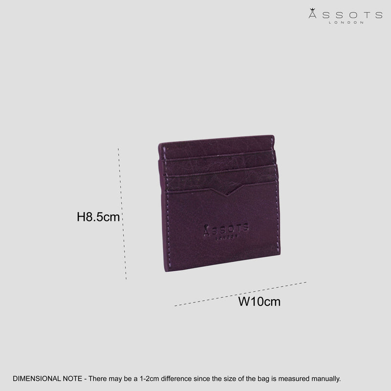 'FANN' Vintage leather Compact RFID Credit Card Holder