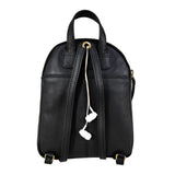 'GEORGE' Black Mini Pebble Grain Leather Backpack