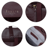 'GRACE' Burgundy Full Grain Leather Flap-over Backpack