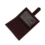 'GROVE' Burgundy Smooth RFID Tab-over Leather Credit Card Holder