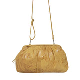 'Harper' Mustard Python Snake Print Real Leather Oversized Clutch Bag
