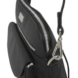 'JEAN' Black Real Soft Pebble Grain Leather Crossbody Bag