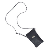 'MARIA' Navy Pebble Grain Real Leather Crossbody Phone Bag