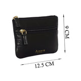 'MARY' Black Soft Small Leather Coin Purse