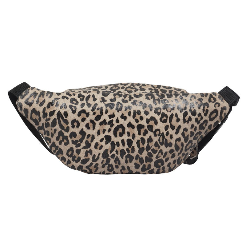 'NOAH' Brown Leopard Animal Print Leather Bum Belt Bag