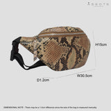 'NOAH' Tan Python Snake Leather Bum Belt Bag