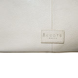'PAMELA' Off White Pebble Grain Real Leather Designer Shoulder Hobo Bag