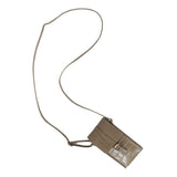 'PETRA' Khaki Croc Real Leather Mobile Phone Crossbody Bag