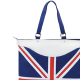 'OASIS' Union Jack Designer Leather Large Tote Bag