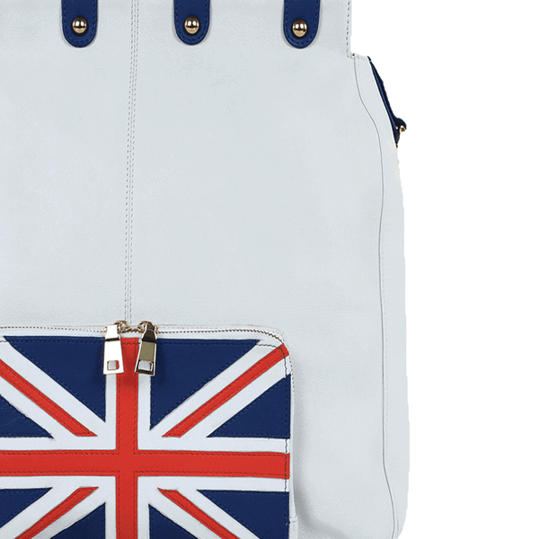 'PARADISE' Union Jack Designer Leather Large Shopper Bag