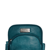 'SARAH' Ocean Blue Vintage Natural Grain Leather Mini Crossbody Bag