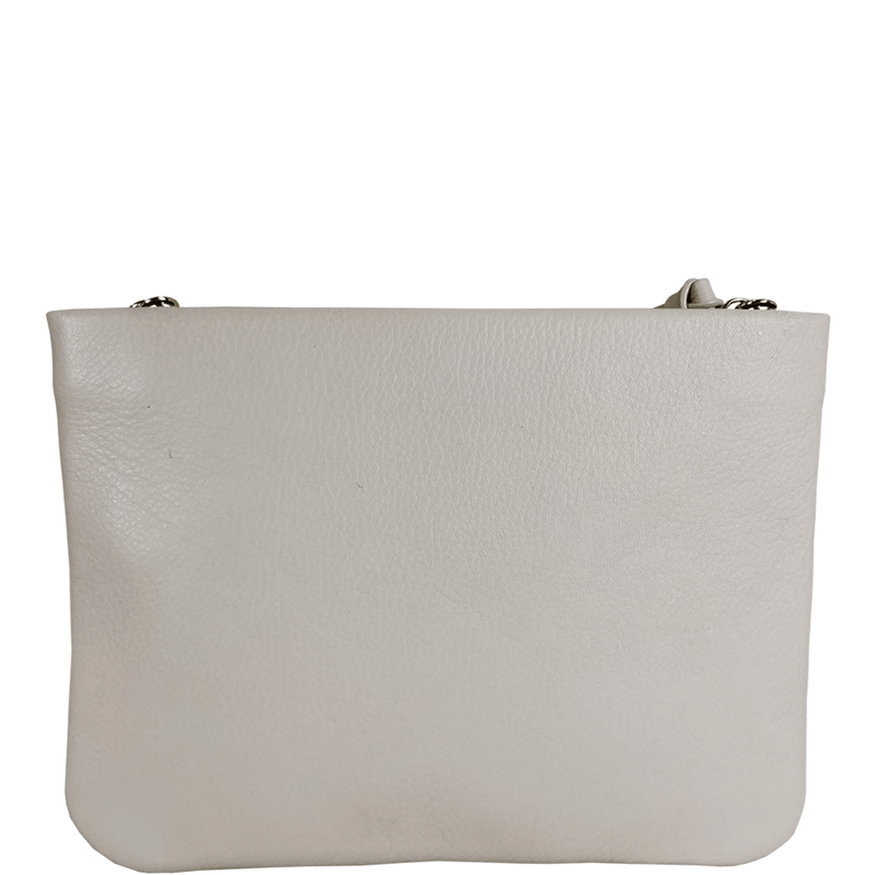 'SOPHIA' Shell Nude Pebble Grain Zip Top Leather Crossbody Bag