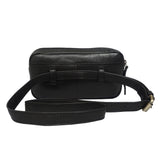 'STELLA' Black Quilted Pebble Grain Leather Bum Belt Bag