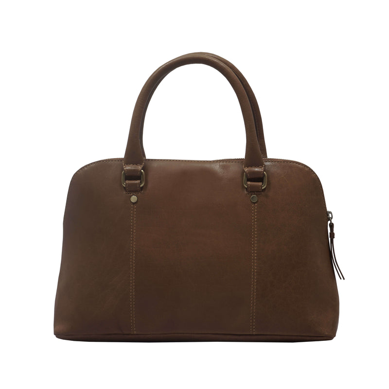 'SYDNEY' Tan Vintage Leather Grab Bag