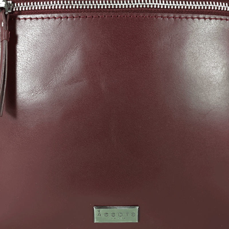 'WILLOW' Burgundy Smooth Leather Crossbody Bag