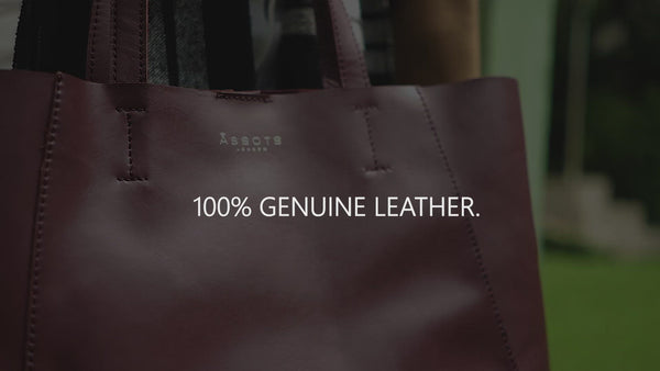 'ADELA' Tan Smooth Real Leather Unlined Designer Tote Bag