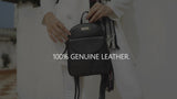 'GEORGE' Navy Mini Pebble Grain Leather Backpack