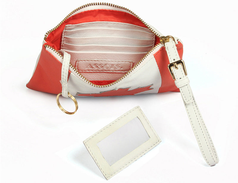 'CANADIAN' - Country Flag Designer Leather Clutch Purse